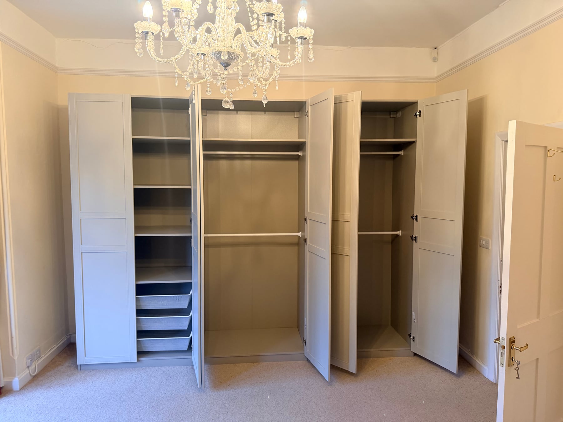 Bedroom storage installation